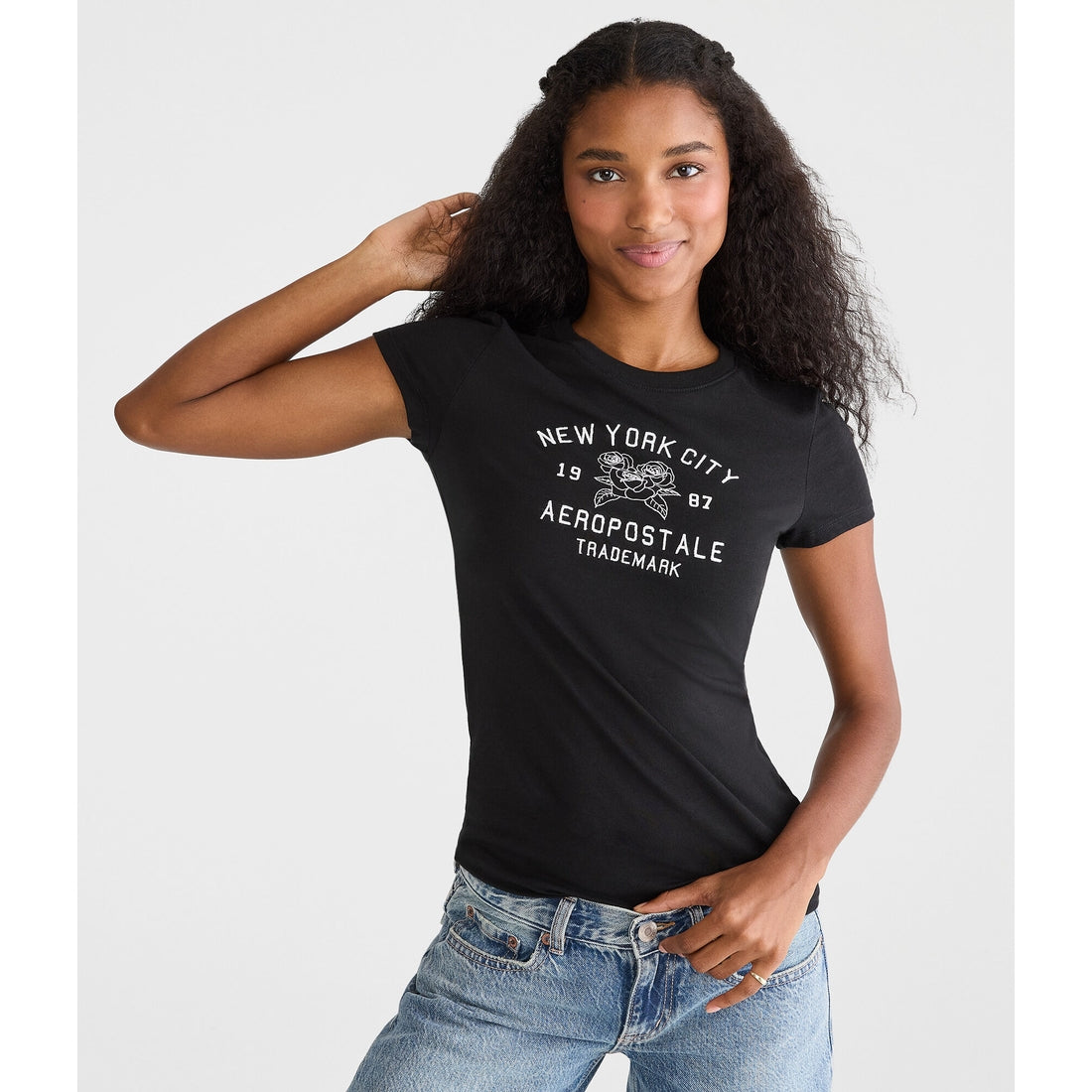 Aeropostale Womens' Aeropostale Roses Arch Graphic Tee