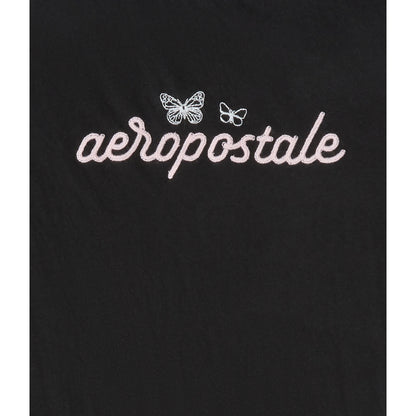 Aeropostale Womens' Aeropostale Script Butterflies Graphic Tee