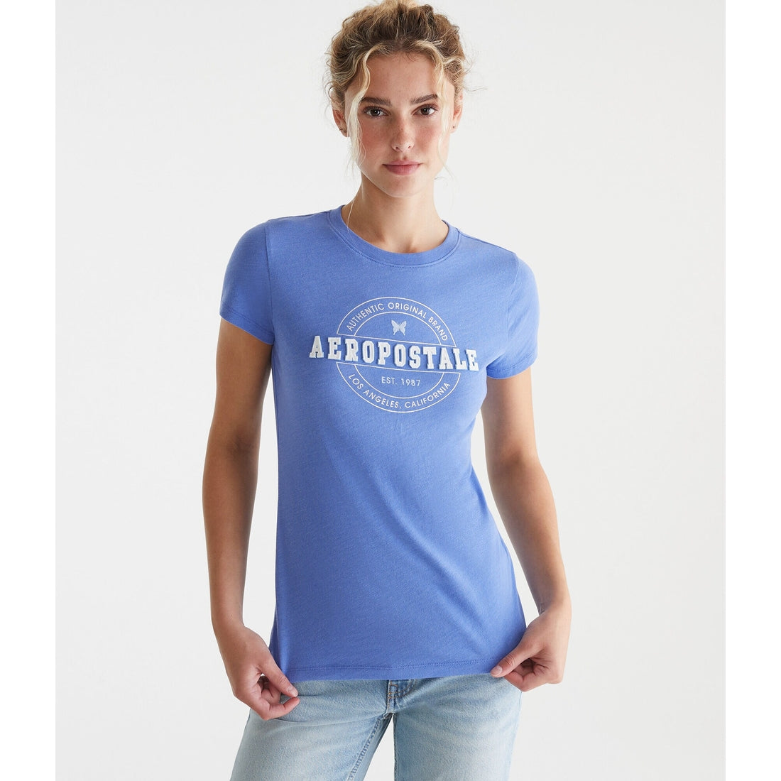 Aeropostale Womens' Aeropostale Circle Applique Graphic Tee
