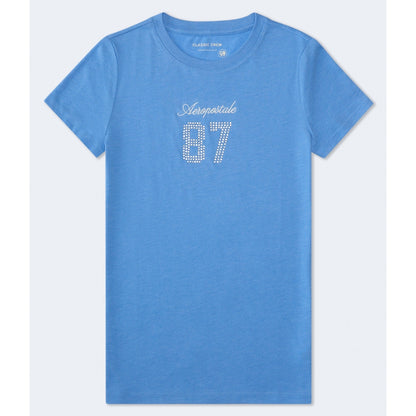 Aeropostale Womens' Aeropostale 87 Rhinestone Graphic Tee