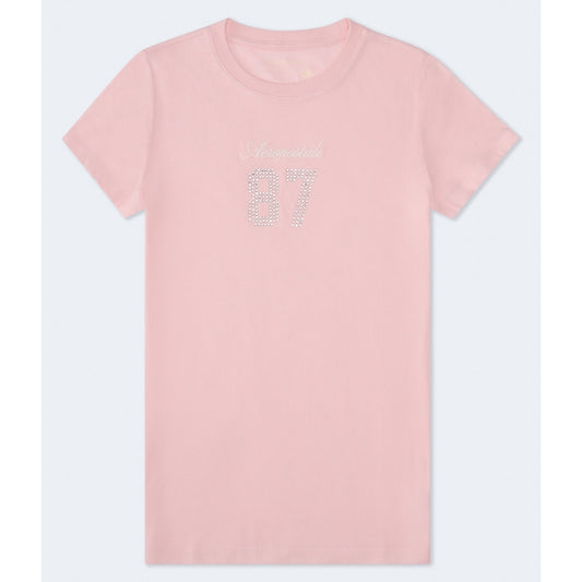 Aeropostale 87 Rhinestone Graphic Tee