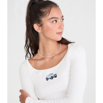 Aeropostale Womens' Long Sleeve Seriously Soft SUV Graphic Tee