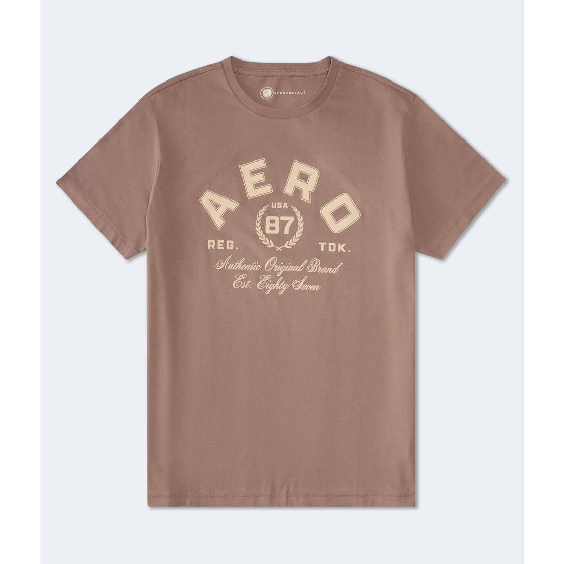 Aeropostale Mens' 87 Flocked Graphic Tee
