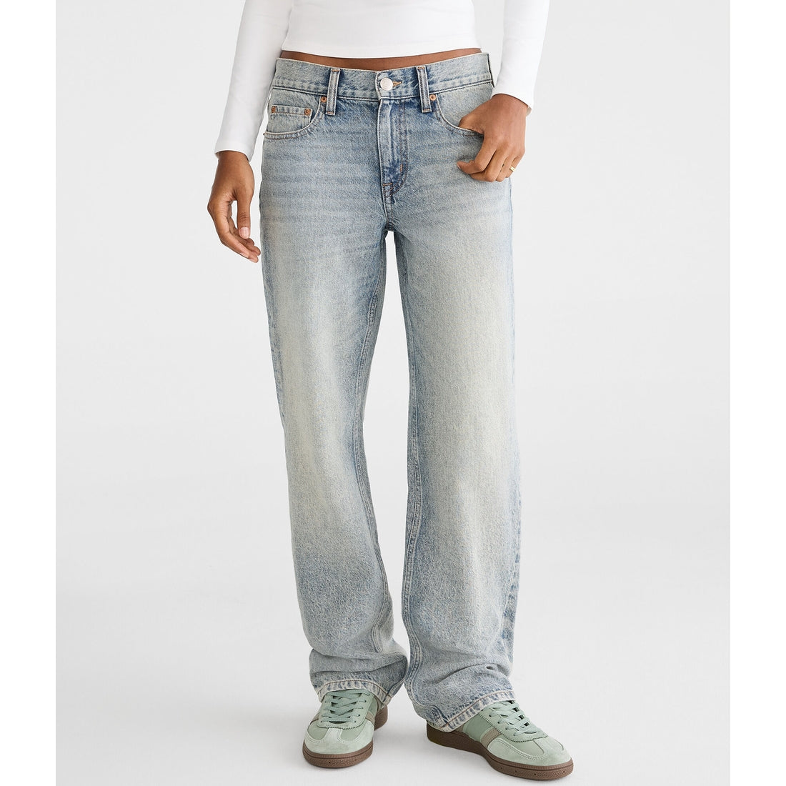 Aeropostale Womens' Low-Rise Baggy Jean
