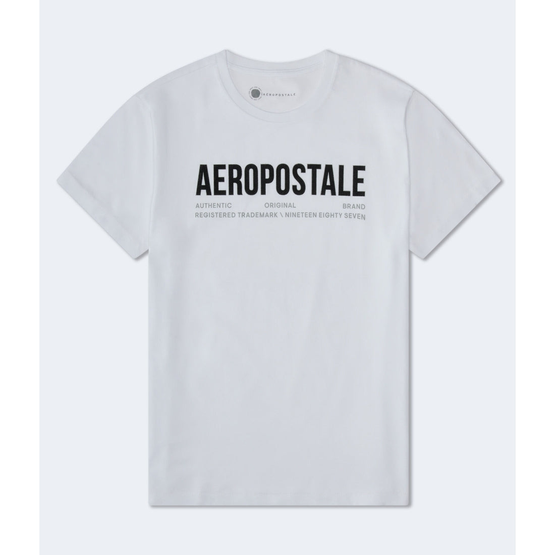 Aeropostale Mens' Aeropostale Authentic Logo Flocked Graphic Tee