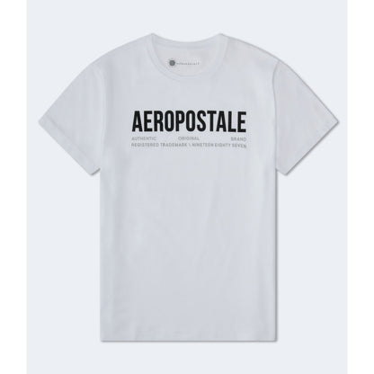 Aeropostale Mens' Aeropostale Authentic Logo Flocked Graphic Tee