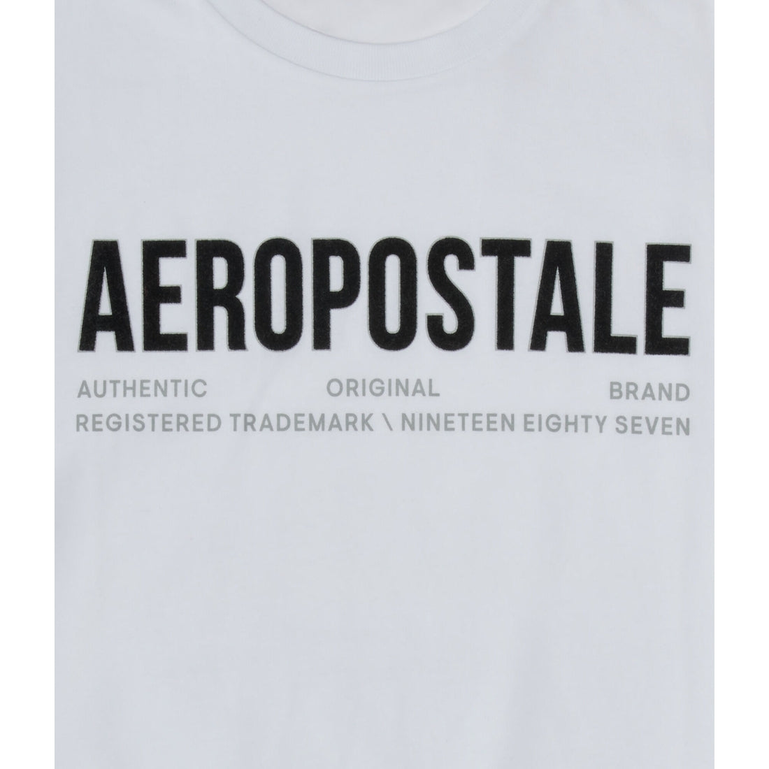 Aeropostale Authentic Logo Flocked Graphic Tee