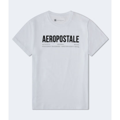 Aeropostale Authentic Logo Flocked Graphic Tee