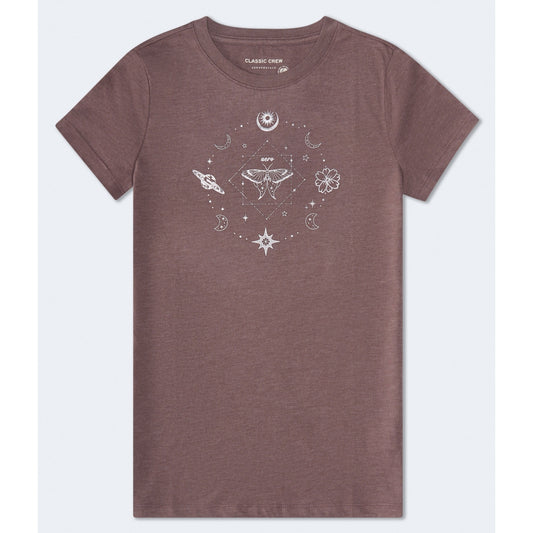 Aeropostale Womens' Celestial Foil Graphic Tee