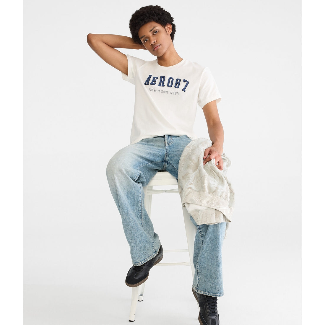Aeropostale Mens' 87 Applique Graphic Tee