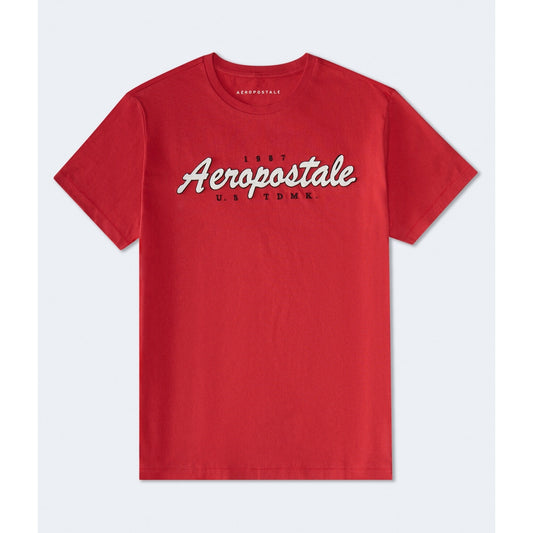 Aeropostale Mens' Aeropostale Script Applique Graphic Tee