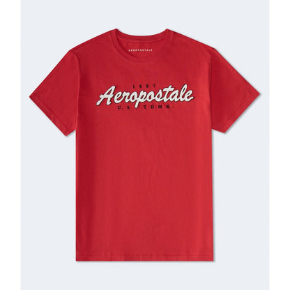 Aeropostale Mens' Aeropostale Script Applique Graphic Tee