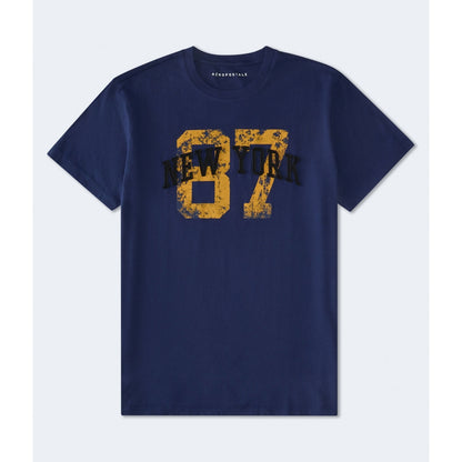 Aeropostale Mens' New York 87 Applique Graphic Tee