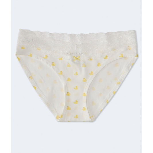 Aeropostale Womens' Rubber Ducks Lace-Trim Hipster