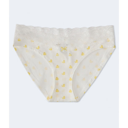 Aeropostale Womens' Rubber Ducks Lace-Trim Hipster