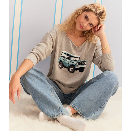 Aeropostale Womens' Demetra for SUV Slash-Neck Sweater