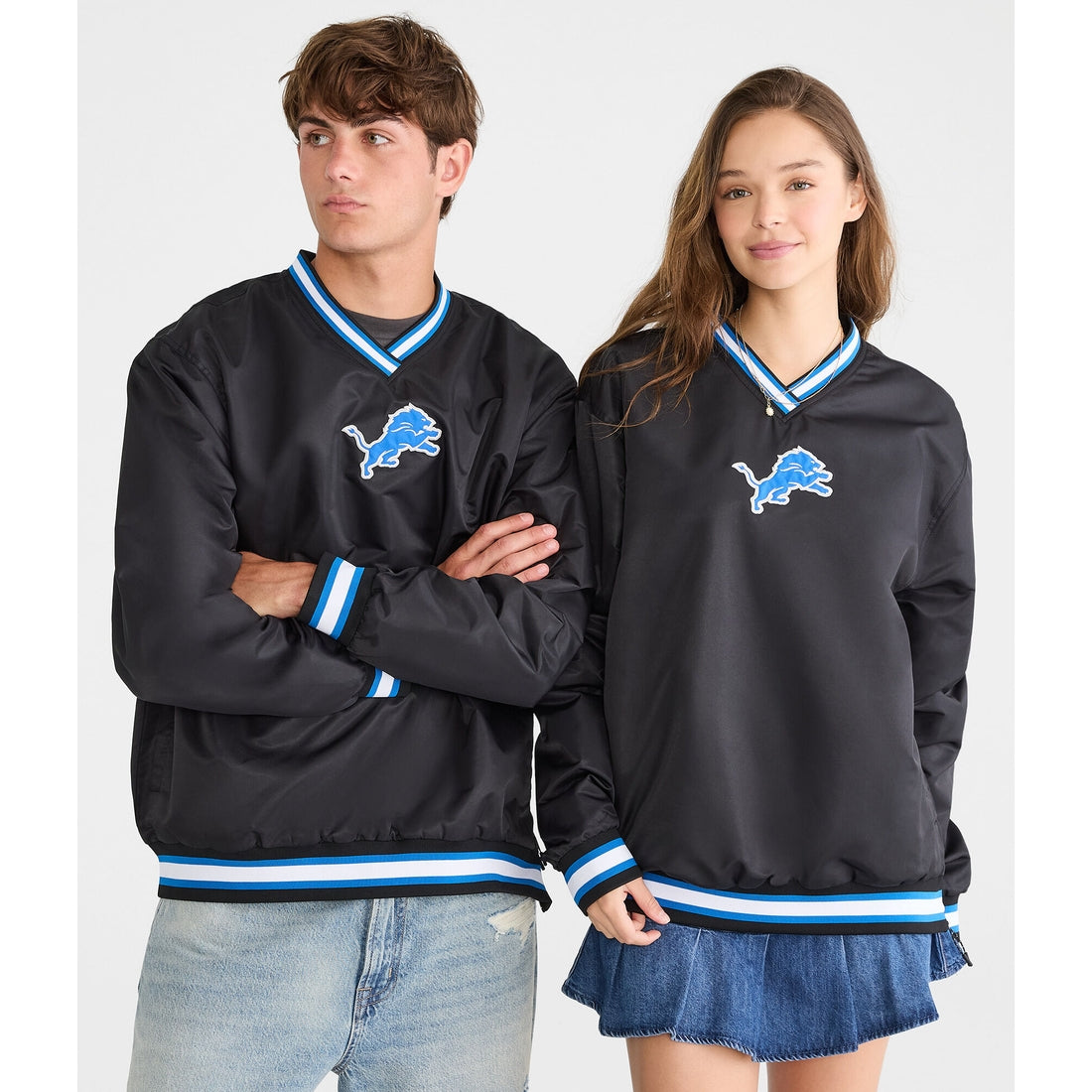 Aeropostale Mens' Detroit Lions Trainer's Jacket