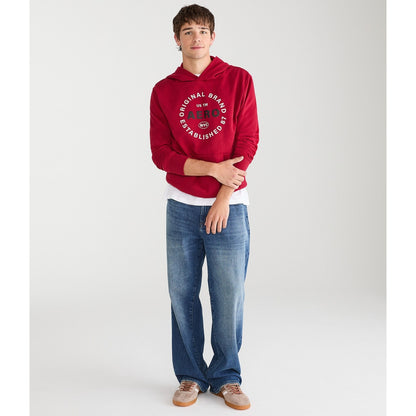 Aeropostale Mens' Circle Logo Pullover Hoodie