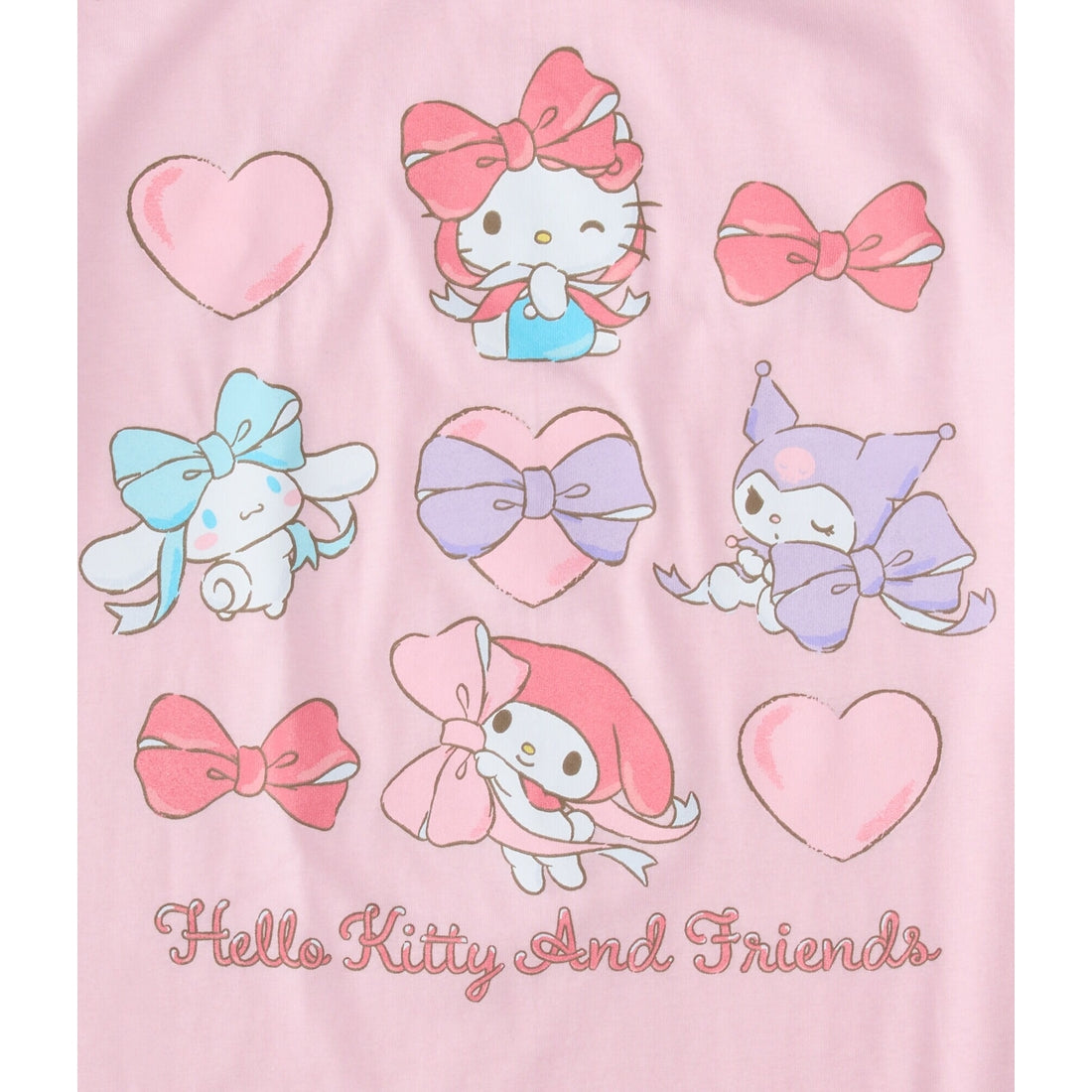 Aeropostale Womens' Hello Kitty and Friends Bows Oversized Graphic Tee