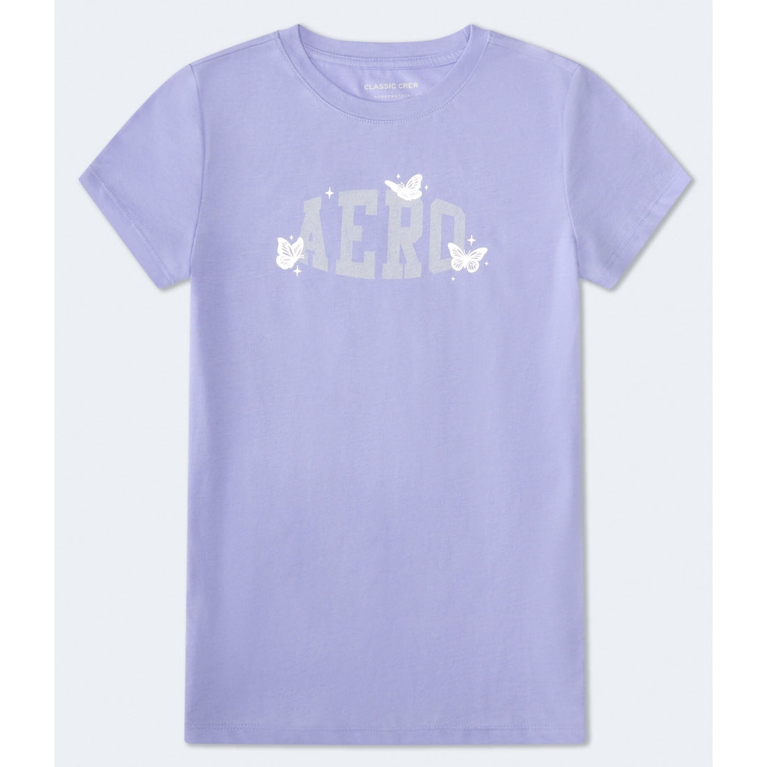 Aeropostale Womens' Butterflies Foil Graphic Tee