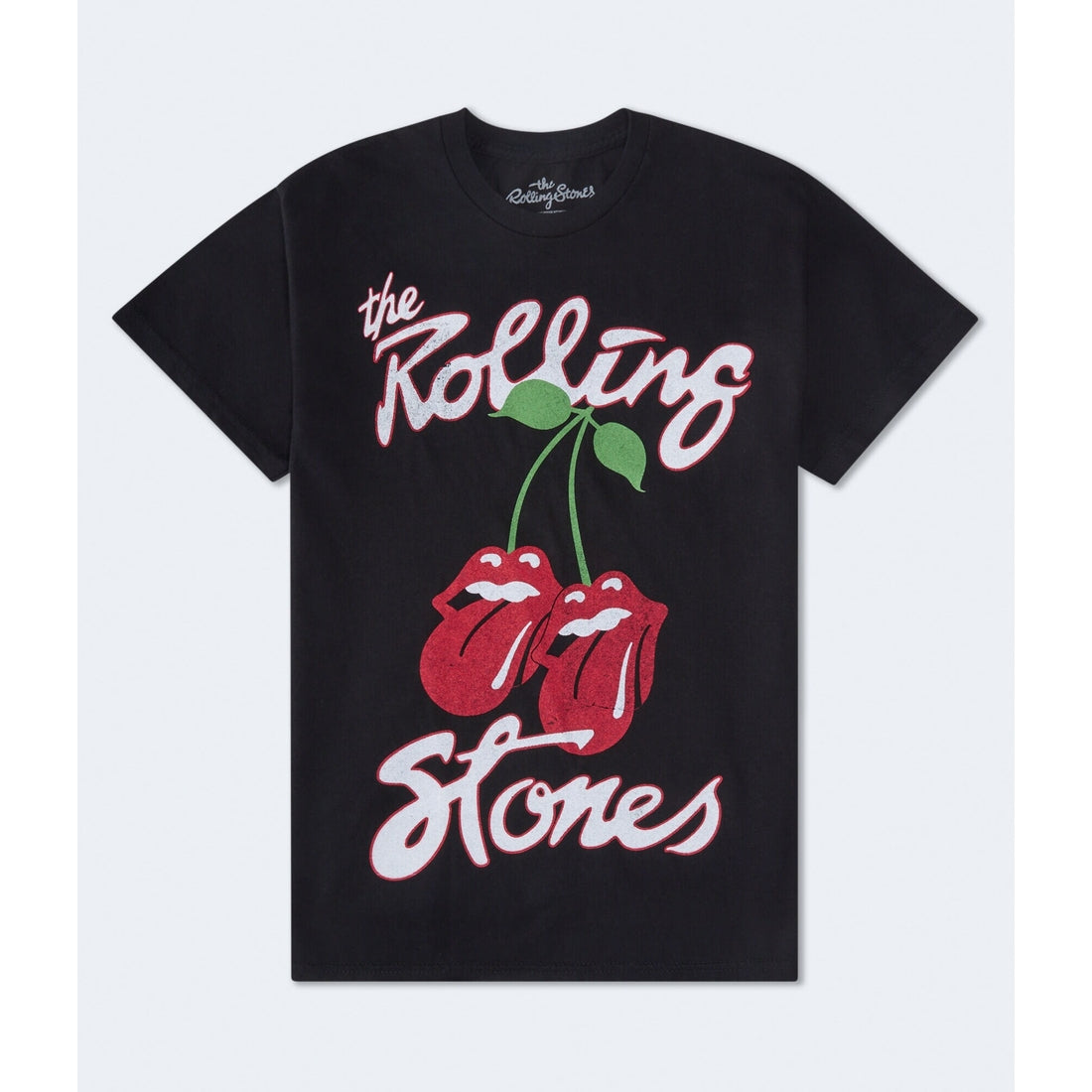 Aeropostale Womens' Rolling Stones Cherry Oversized Graphic Tee
