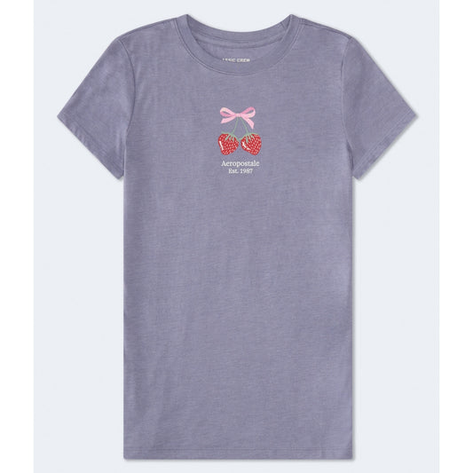 Aeropostale Womens' Aeropostale Strawberry Bow Graphic Tee