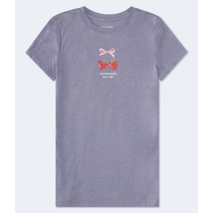 Aeropostale Womens' Aeropostale Strawberry Bow Graphic Tee