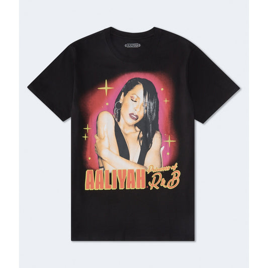 Aeropostale Womens' Aaliyah Princess of R&B Oversized Graphic Tee
