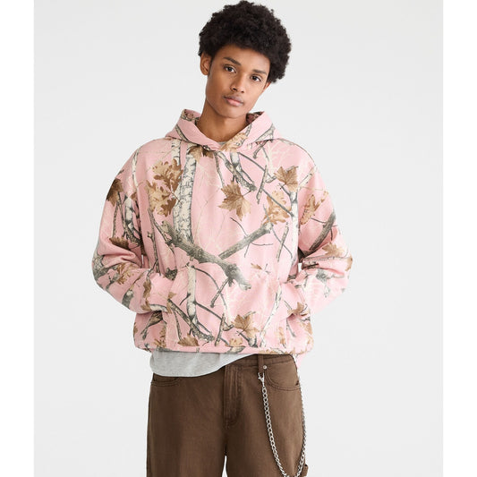 Aeropostale Mens' Forest Camo Boxy Pullover Hoodie