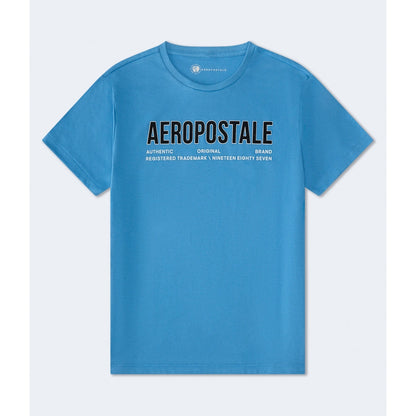 Aeropostale Authentic Logo Flocked Graphic Tee