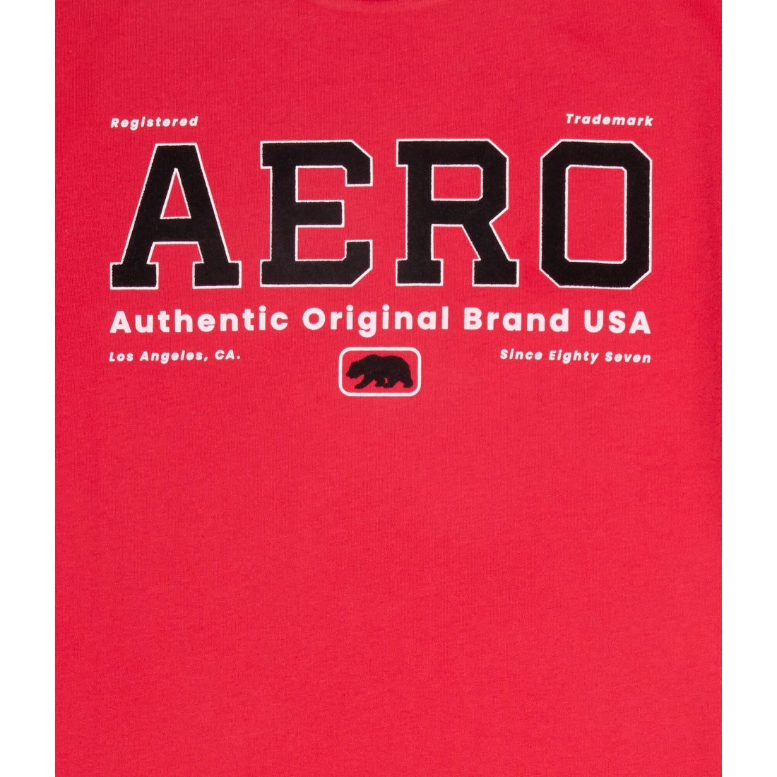 Aeropostale Mens' Original Brand Flocked Graphic Tee
