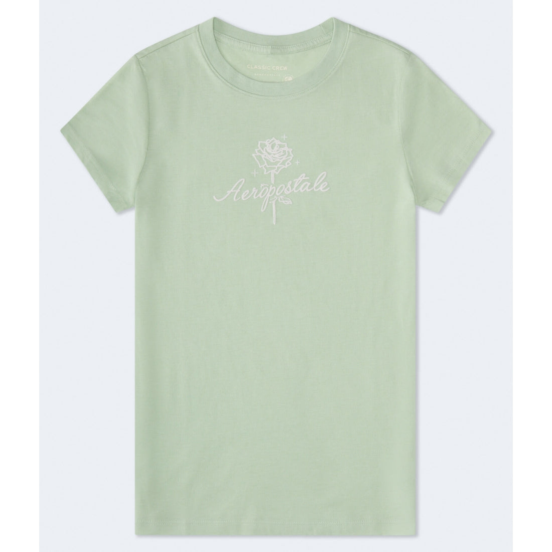 Aeropostale Rose Flocked Graphic Tee