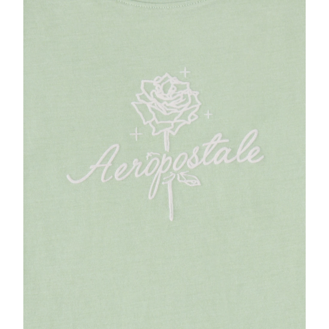 Aeropostale Rose Flocked Graphic Tee