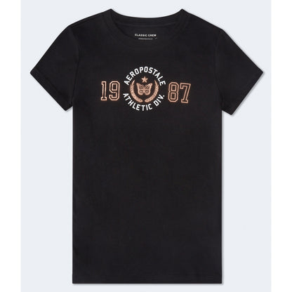 Aeropostale Womens' Aeropostale 1987 Butterfly Foil Graphic Tee