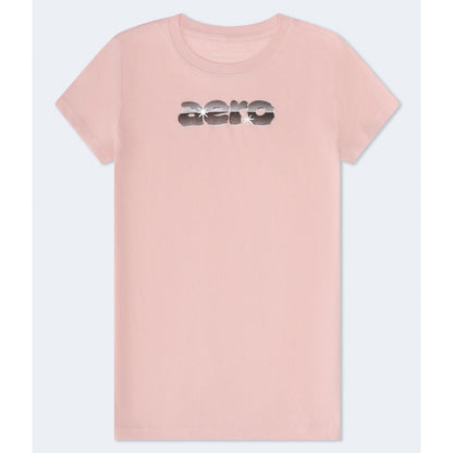 Aeropostale Womens' Bubble Logo Foil Graphic Tee
