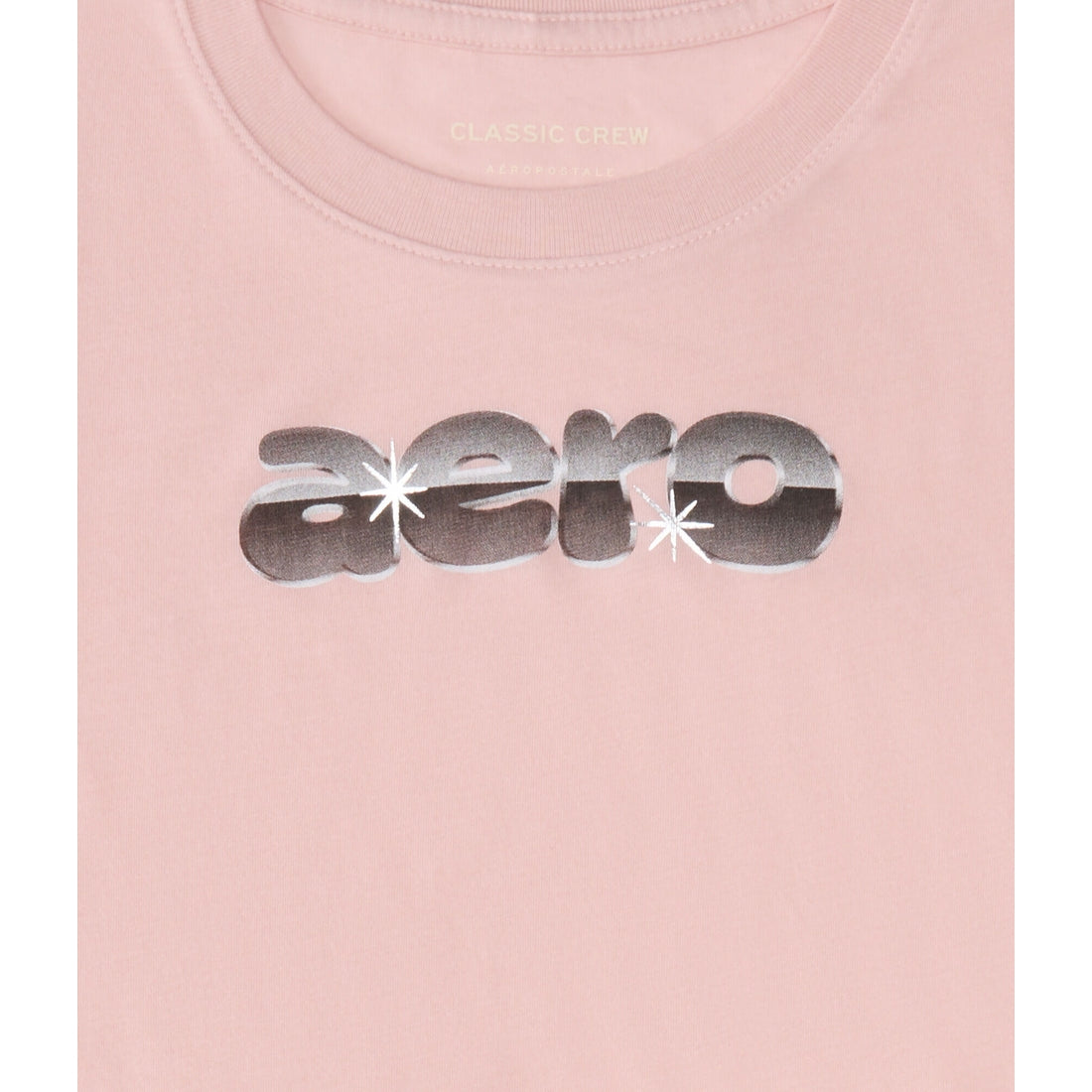 Aeropostale Womens' Bubble Logo Foil Graphic Tee
