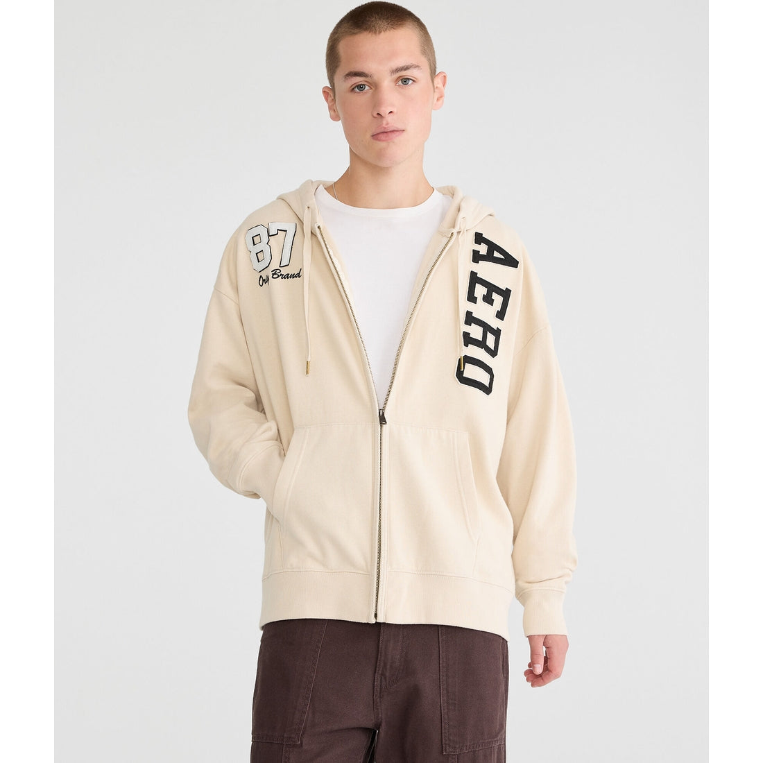 Aeropostale Mens' 87 Heritage Full-Zip Hoodie