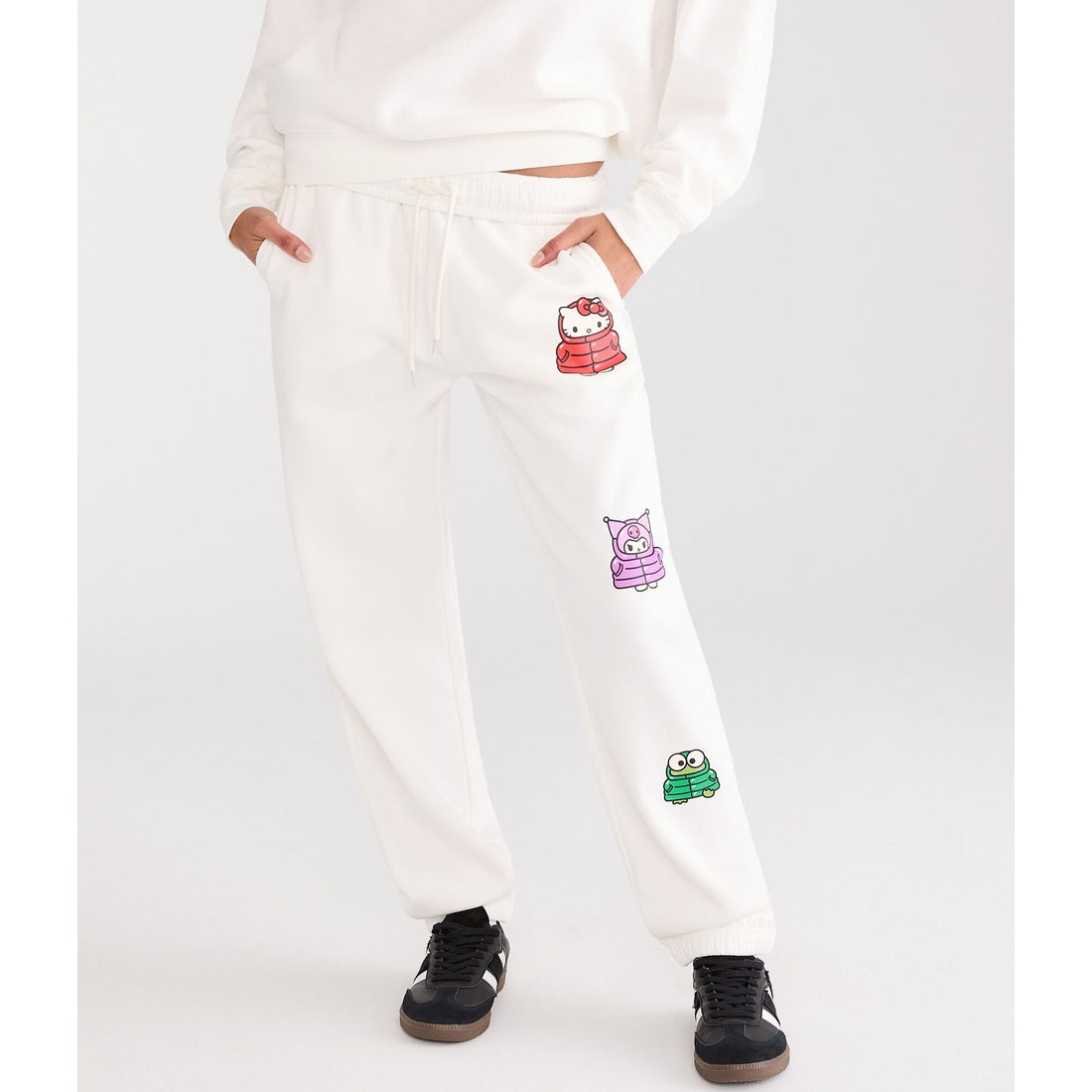Aeropostale Womens' Hello Kitty and Friends | Puffer Jacket Jogger Sweatpants