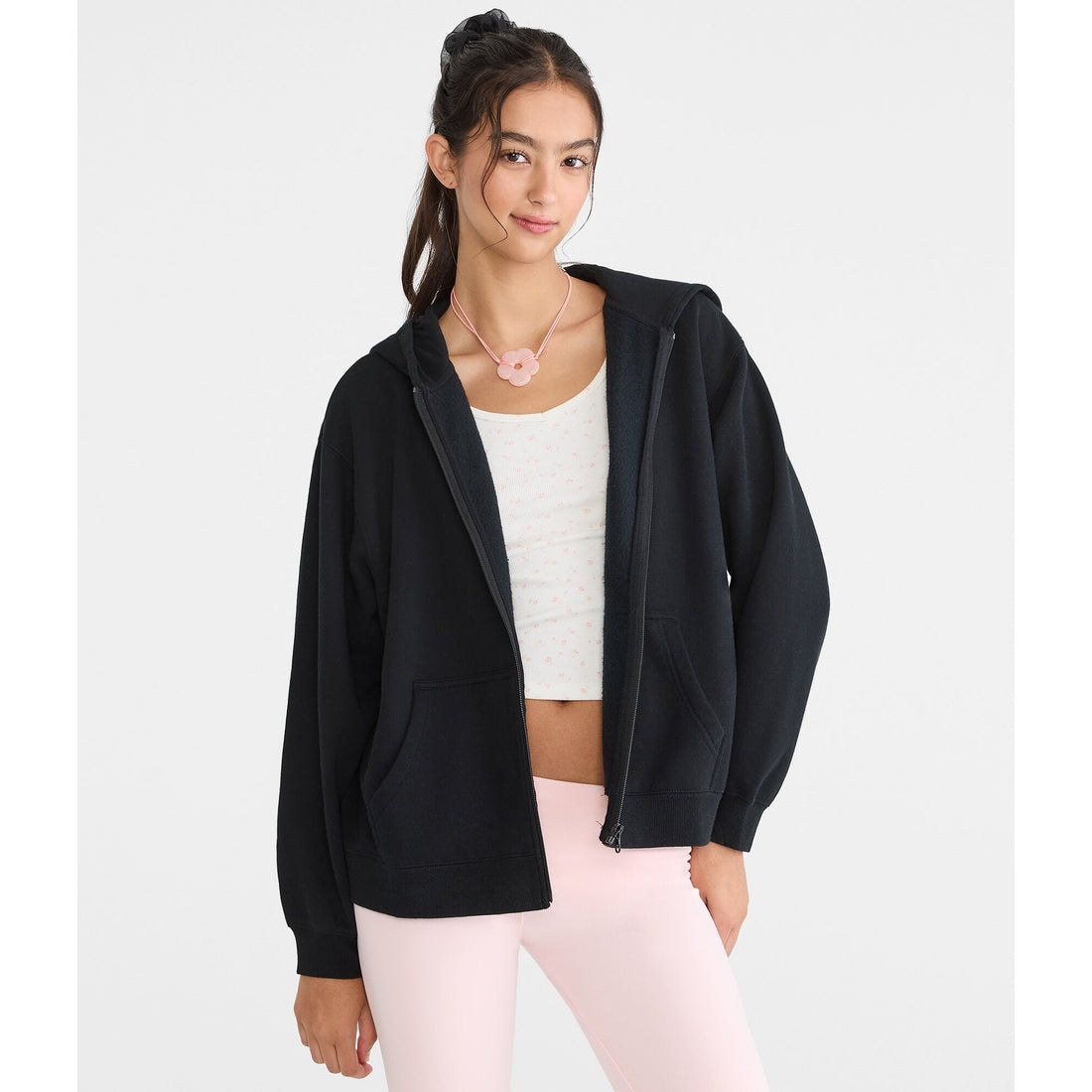 Aeropostale Womens' Cloud Soft Oversized Full-Zip Hoodie