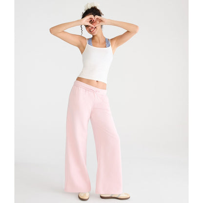 Aeropostale Womens' Mid-Rise Wide Leg Sweatpants