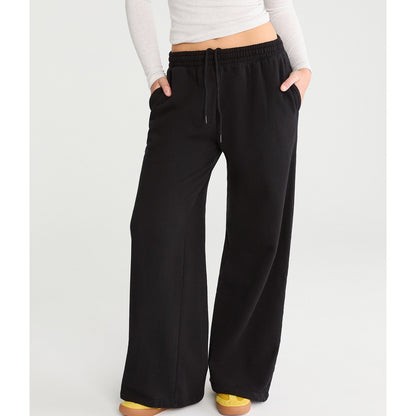Aeropostale Womens' Mid-Rise Wide Leg Sweatpants