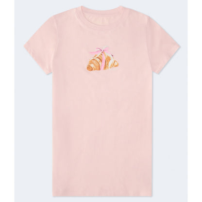 Aeropostale Womens' Croissant Bow Graphic Tee