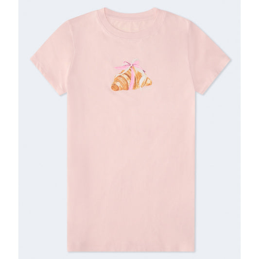 Aeropostale Womens' Croissant Bow Graphic Tee