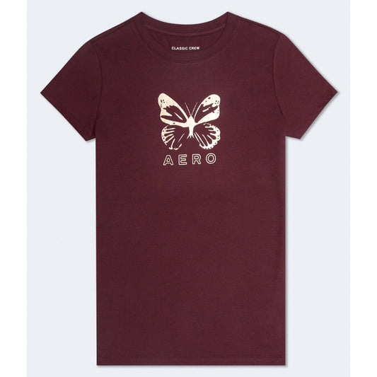Aeropostale Womens' Butterfly Foil Graphic Tee