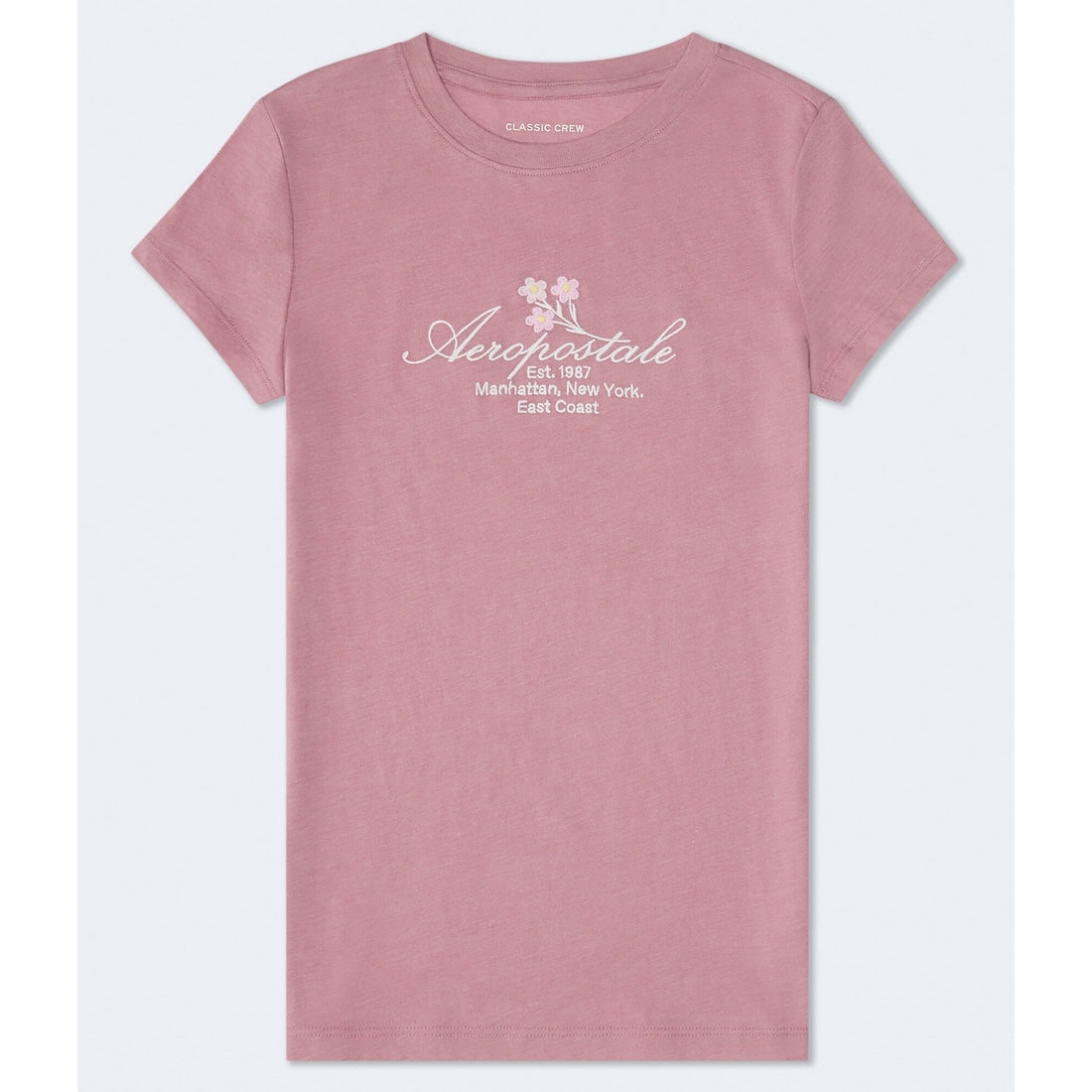 Aeropostale Script Floral Graphic Tee
