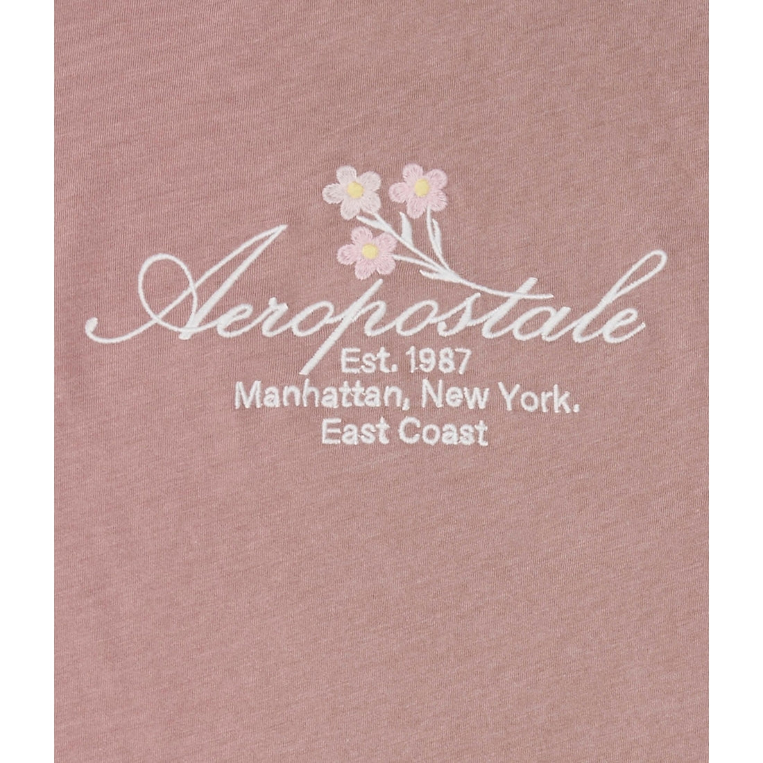Aeropostale Script Floral Graphic Tee