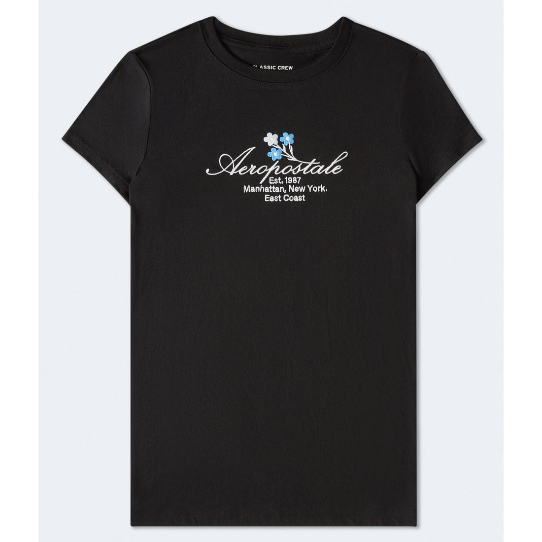 Aeropostale Script Floral Graphic Tee
