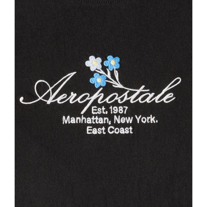 Aeropostale Script Floral Graphic Tee