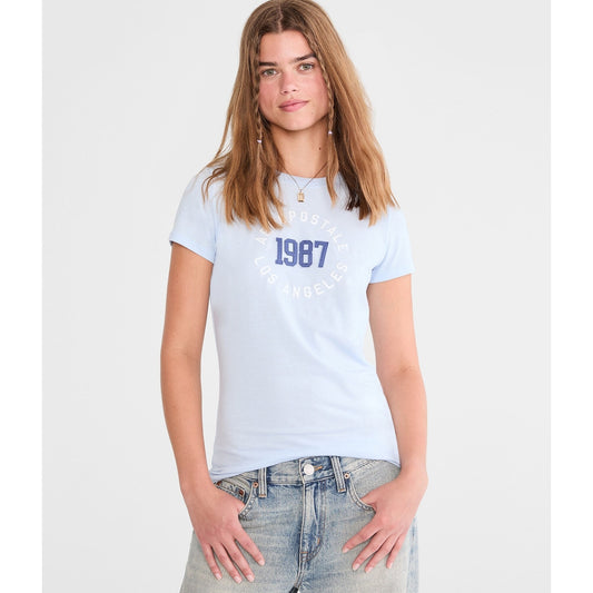 Aeropostale Womens' Aeropostale 1987 Applique Graphic Tee