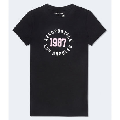 Aeropostale Womens' Aeropostale 1987 Applique Graphic Tee